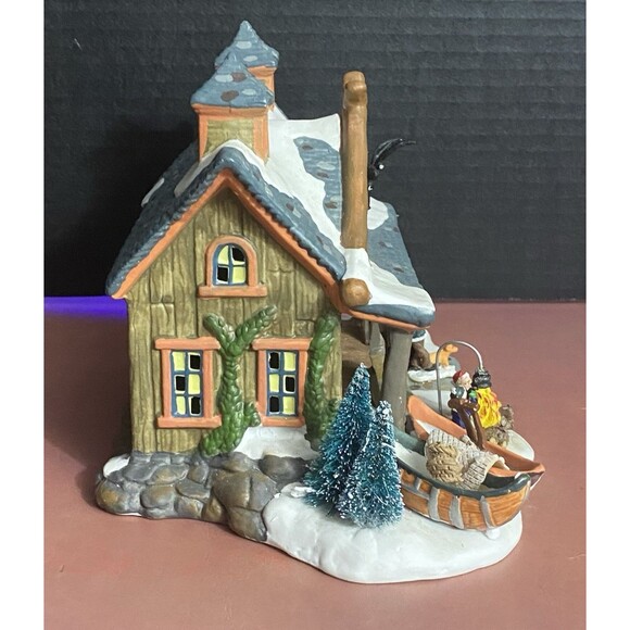 Victorian Village Collectibles 2000 Edition Old Towne Frost Fishing Shop Vintage - Picture 7 of 10